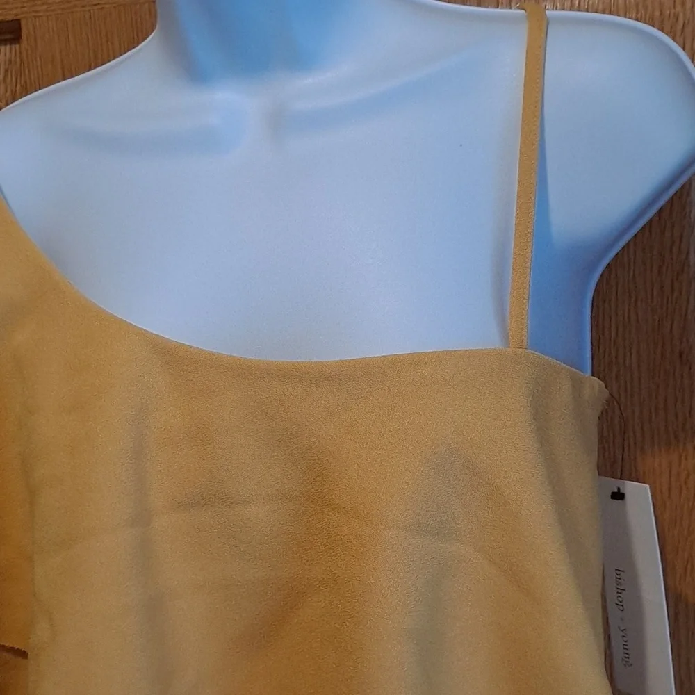 NWT Anthropologie Bishop + Young Sunflower Yellow One Sleeve Camisole Top - Picture 4 of 9